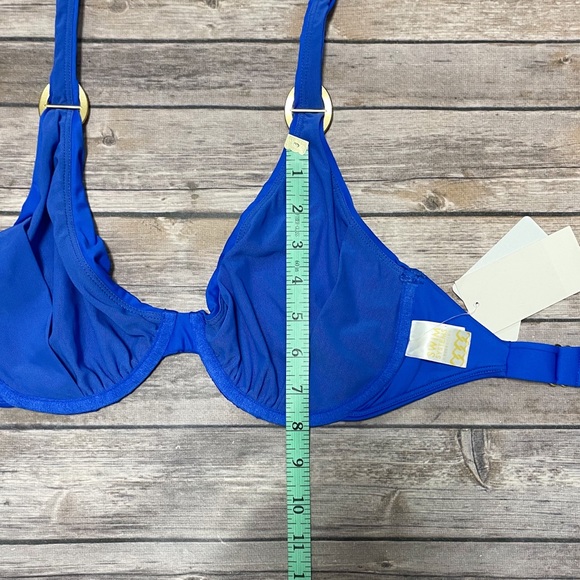 Swim Systems Azul Cobalt Blue Halter Underwire Bikini Top NWT 34D No Padding NOS - Picture 11 of 13